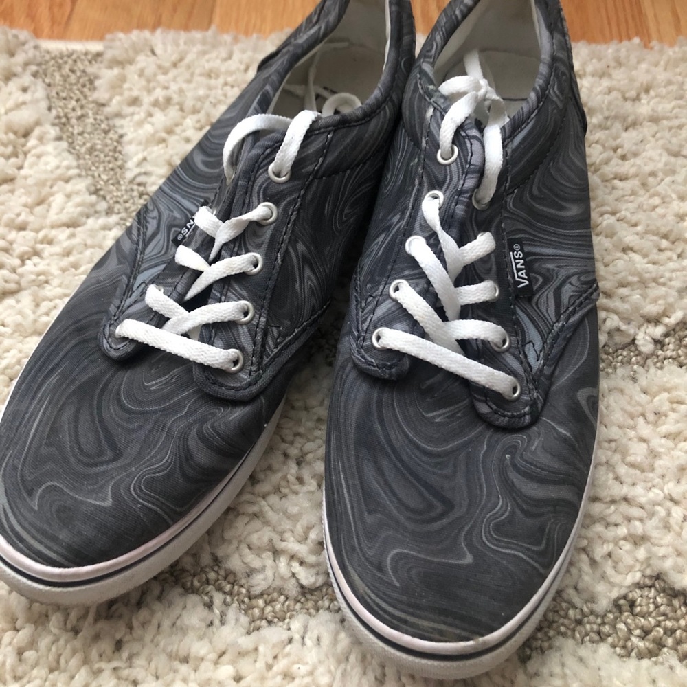 dark gray marble vans